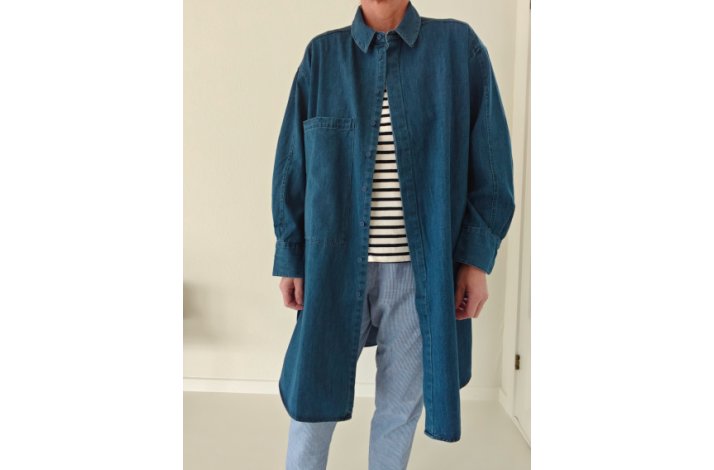 Lyon lang denim skjorte